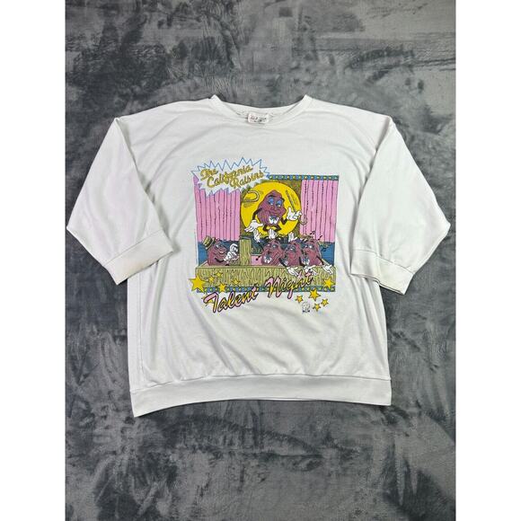 B.J. Frog Other - Vintage 1987 The California Raisins 3/4 Sleeve Sweatshirt Talent Night BJ Frog L